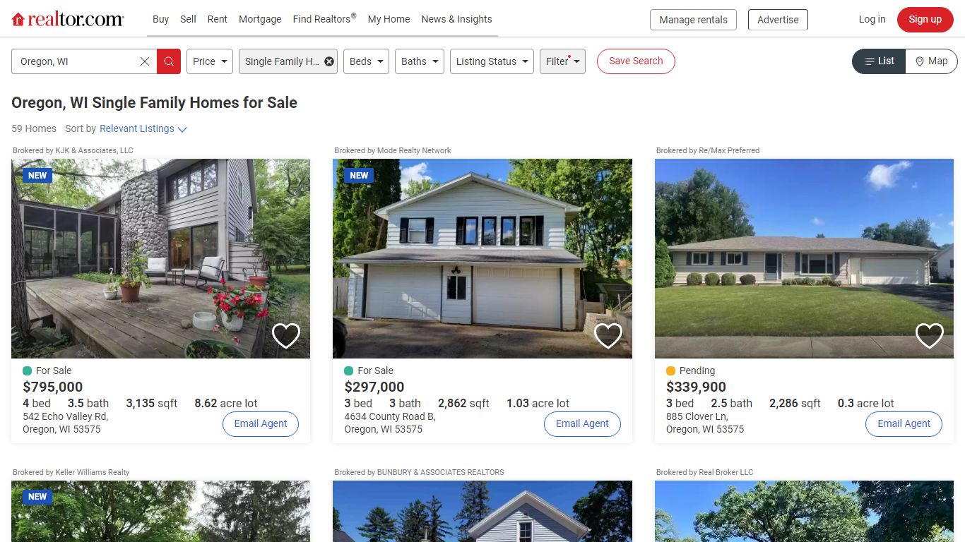 Oregon, WI Single Family Homes for Sale | realtor.com®