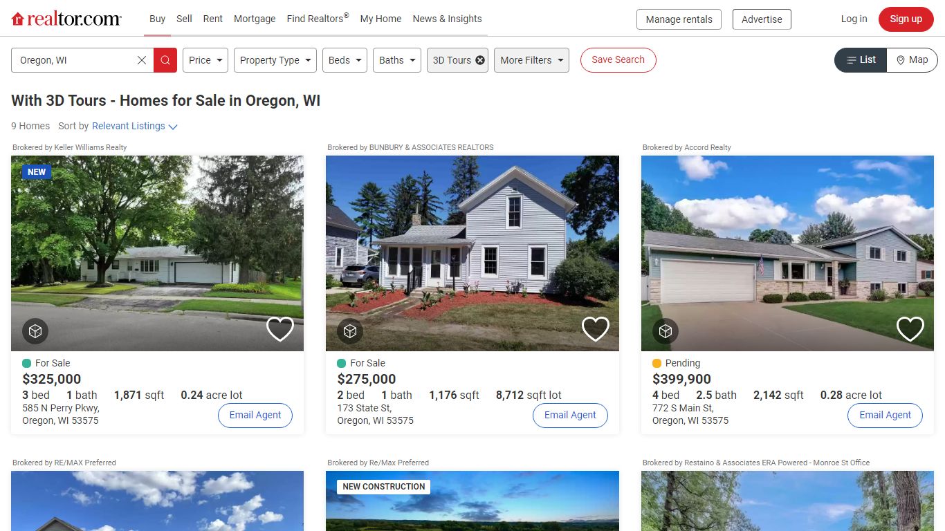 With 3D Tours - Homes for Sale in Oregon, WI | realtor.com®